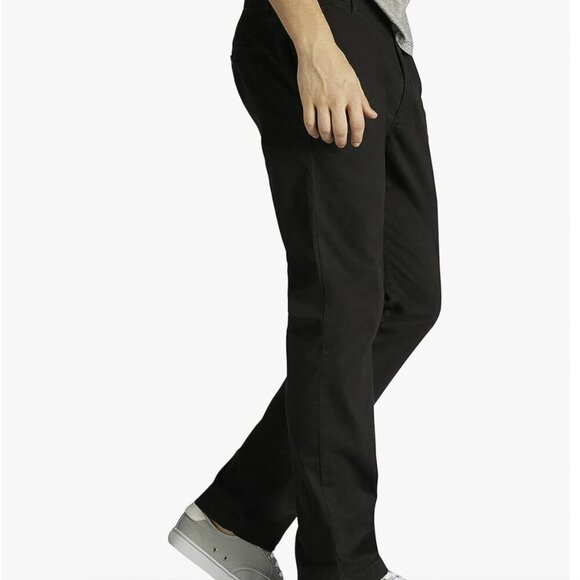 NWT Lee Men's Extreme Motion Flat Front Slim Straight Pant, 28Wx32L, black - Picture 2 of 3